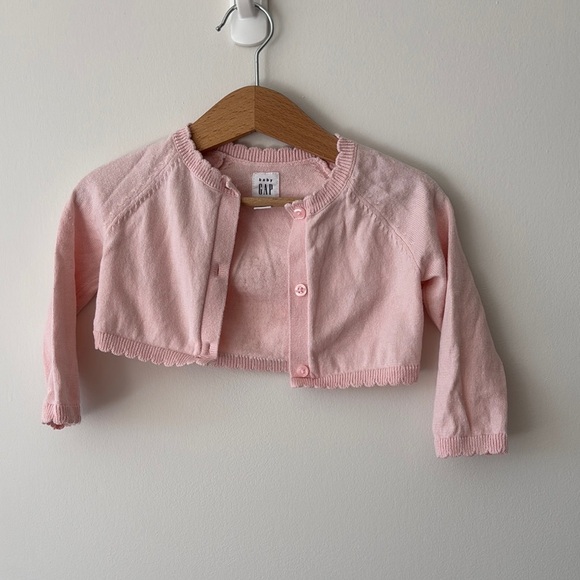 Pink Cardigan and Blue Dress Set - Picture 4 of 4